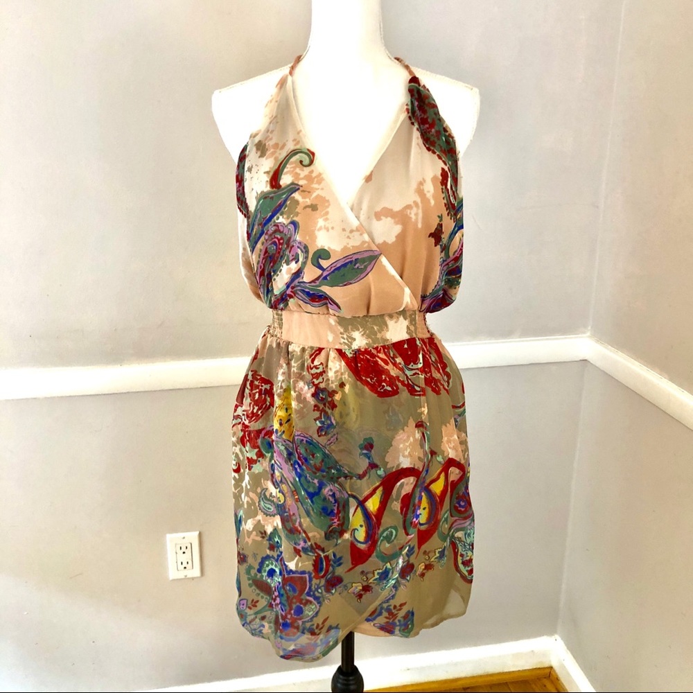 Silk Twisted Strap Dress Charlie Jade Size L